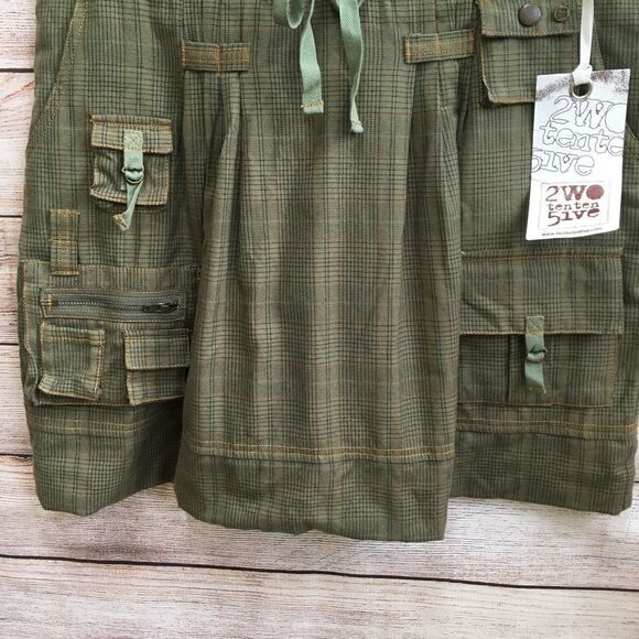 NEW‎ WITH TAGS BIYA BY JOHNNY WAS 2WO-TEN-TEN-5IVE SKIRT IN HUNTER GREEN PLAID - Picture 2 of 9